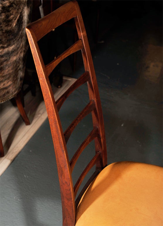 Set of Six  Ladder Back Dining Chairs Attributed to Niels Otto Møller 1