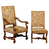 Set of 7 Tapestry Chairs