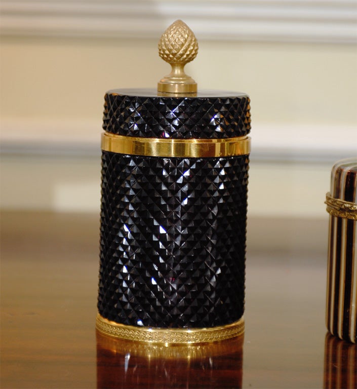 19th Century Set of Three French Dressing Table Jars For Sale