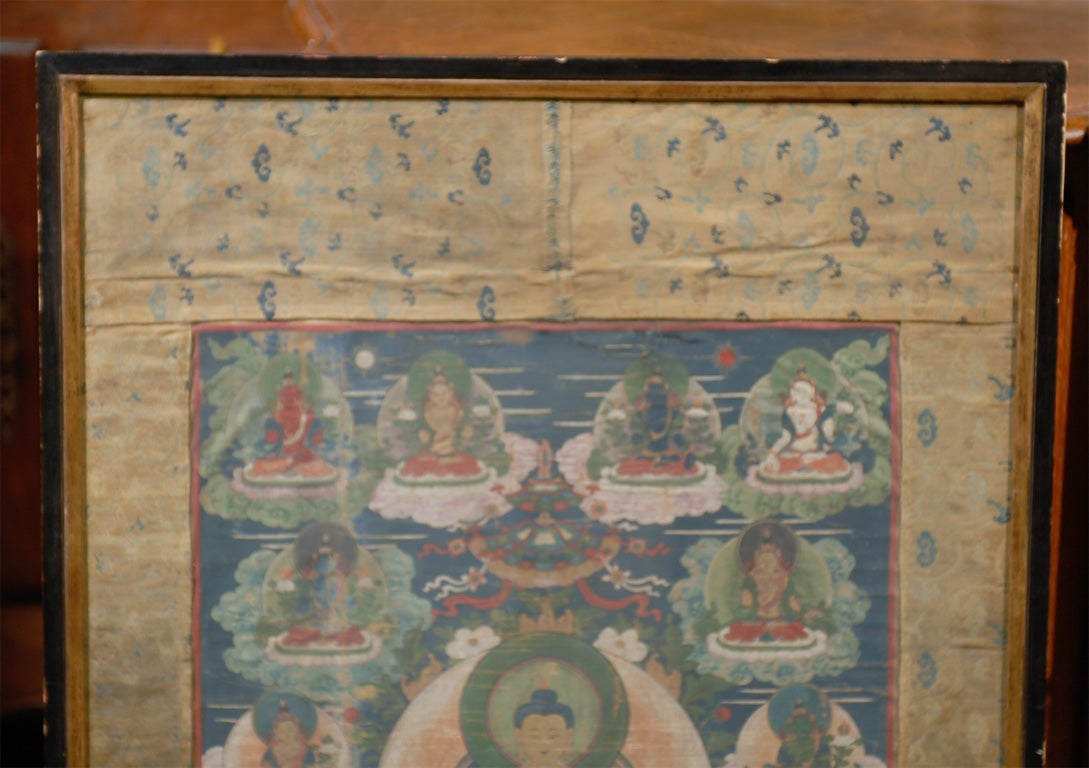 18th Century and Earlier 18th Century Hand Painted Tibetan thangka
