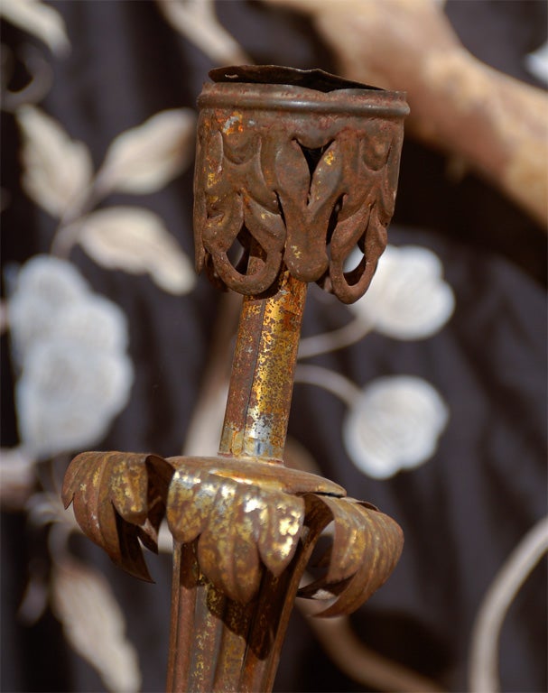 18th Century Carved Wood Sconces Shaped as Arms 2