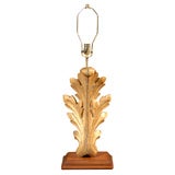 Gilt-Wood Acanthus Leaf Architectural Fragment Wired as a Lamp