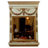 19th century French Trumeau Mirror with Swag Detail