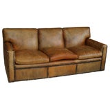 English Leather Sofa