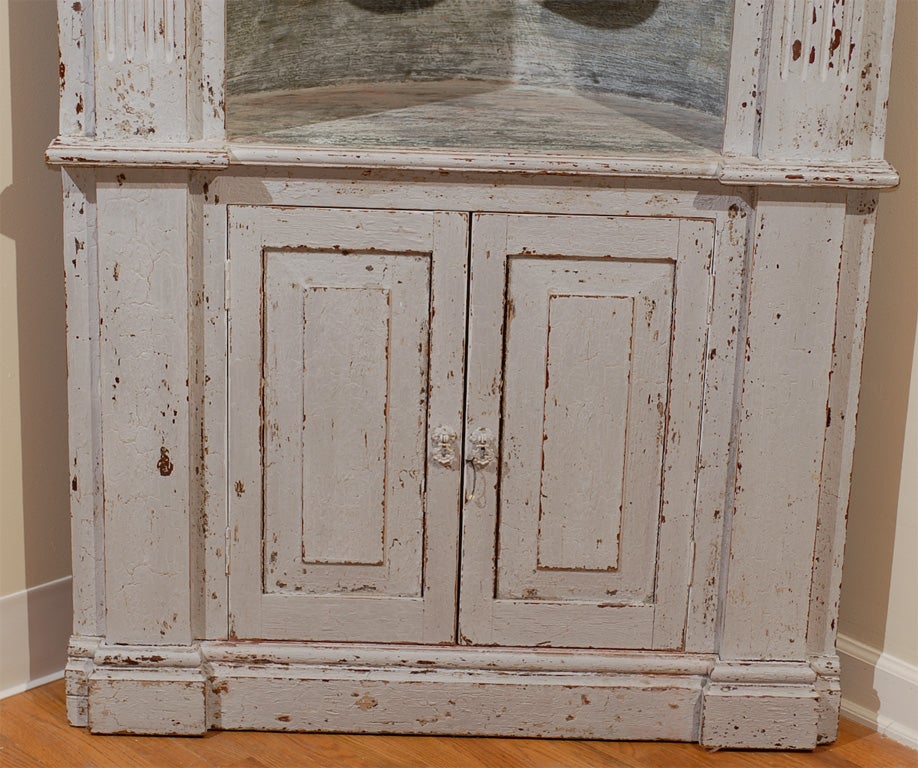 painted corner cupboard