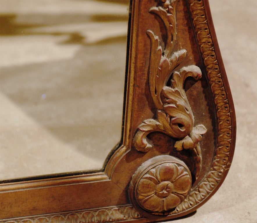 Early 20th Century Georgian Style Over Mantle Mirror with Etched Panels 5