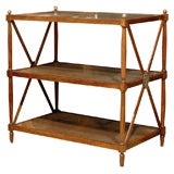 20thC ETAGERE WITH  CANE SHELVES