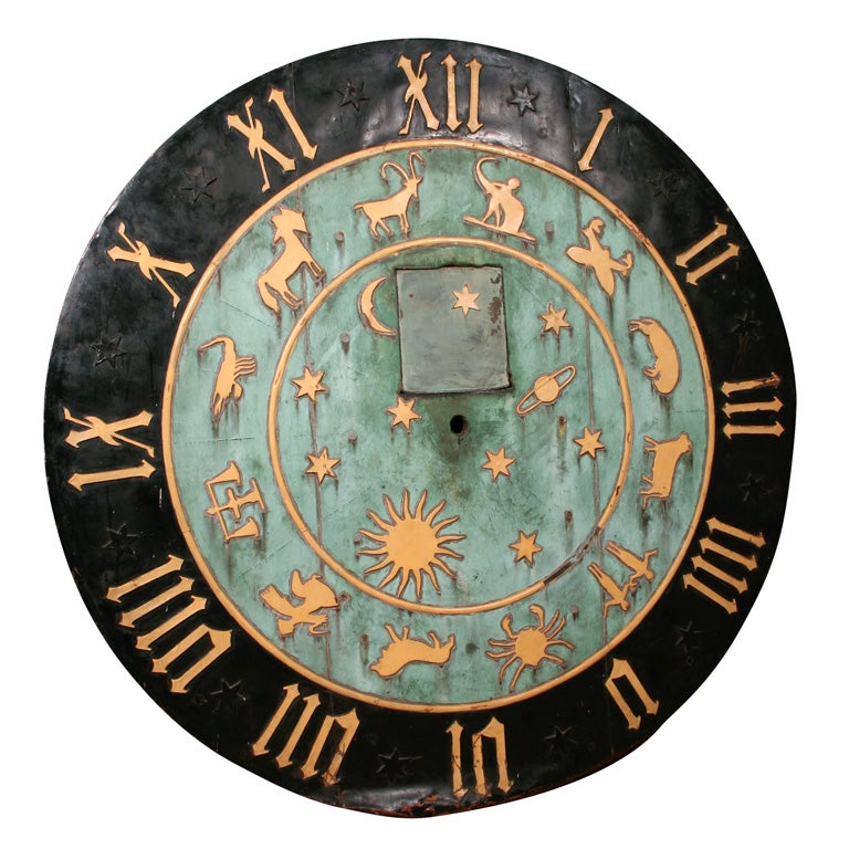 American Zodiac clock face