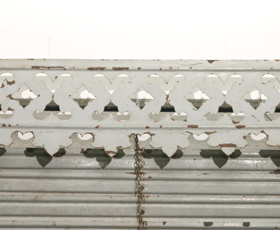 Mid-20th Century Painted Iron Shutter For Sale