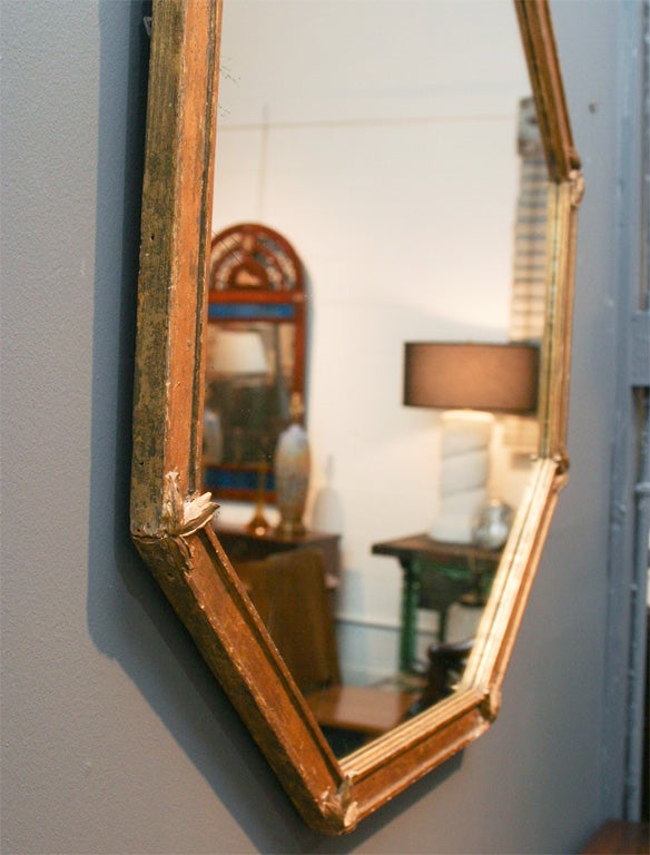 Gilt Regency Style Octagonal mirror For Sale