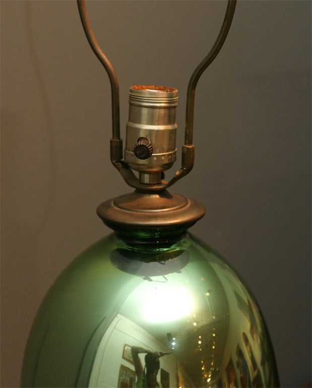 Green Mercury Glass Lamp 5