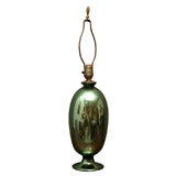 Green Mercury Glass Lamp