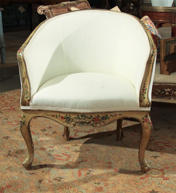 Single painted arm chair