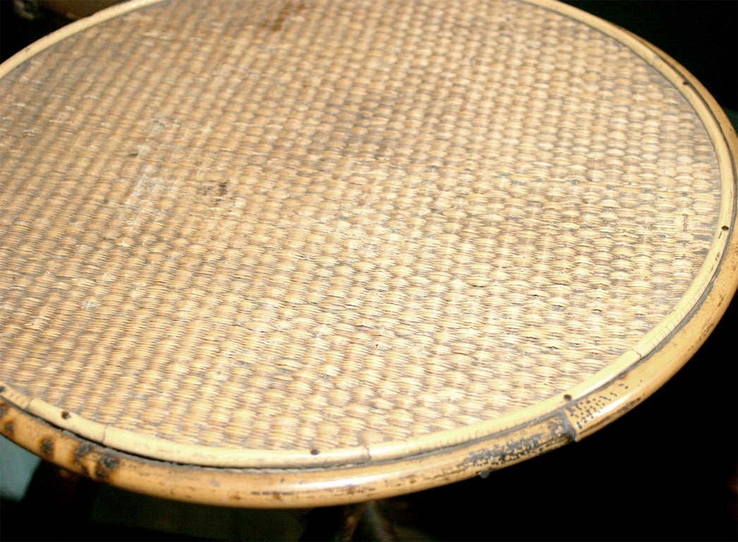19th Century Bamboo Tripod Base Table