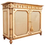 A Regency Painted and Parcel Gilt Credenza