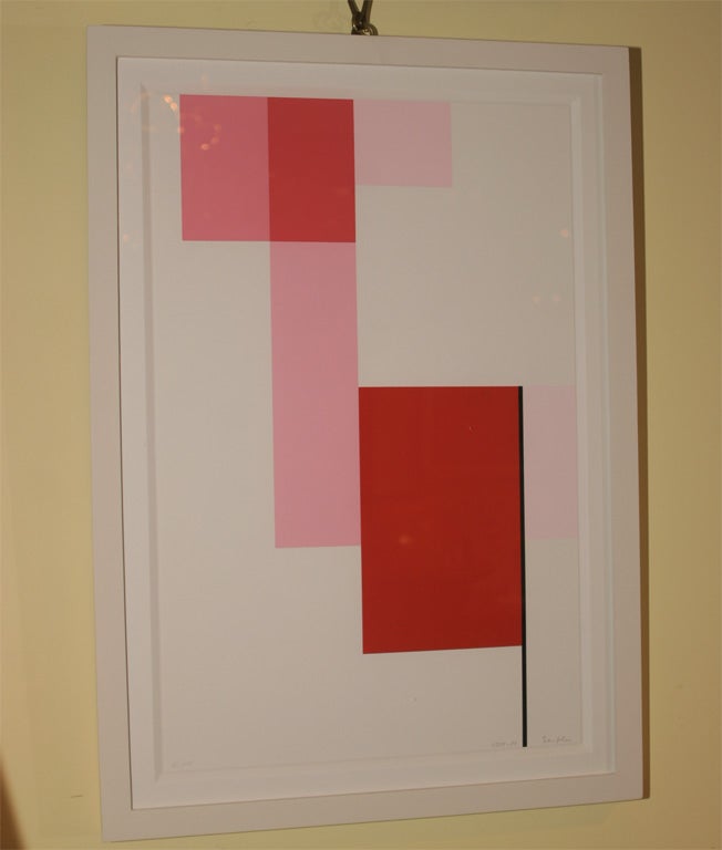 "Chemin 1" Set of Six Framed Silk Screen Prints by French Artist Michel Seuphor