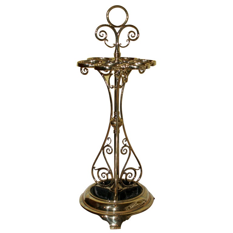 Antique Cast Brass Umbrella Stand by Wm. Tonks and Son, Birmingham