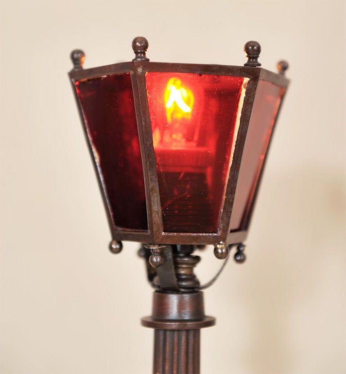Near Pair Patinated Bronze "Lantern" Lights, Italy, 19th/20th C.