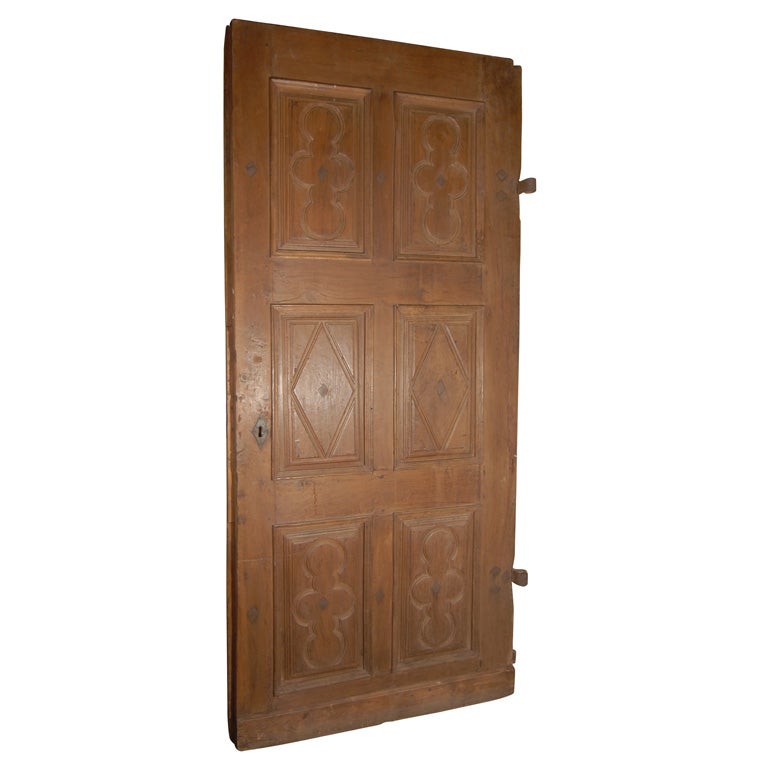 Antique 17th Century Walnut Entrance Door