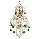 PETITE VINTAGE GREEN CHANDELIER