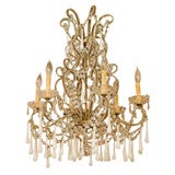 VINTAGE WHITE TEAR DROP CHANDELIER