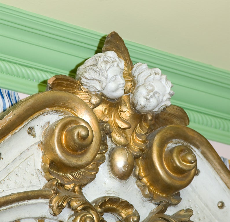 19th Century Italian Mirror with Bench