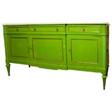 KELLY GREEN MARBLE TOP CABINET~