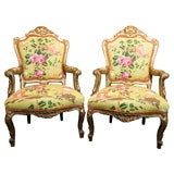 Pair Italian Gilt Chairs