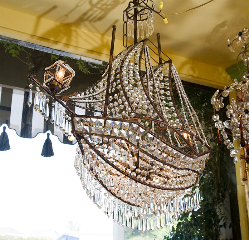 Mid-20th Century ITALIAN VINATGE SHIP CHANDELIER