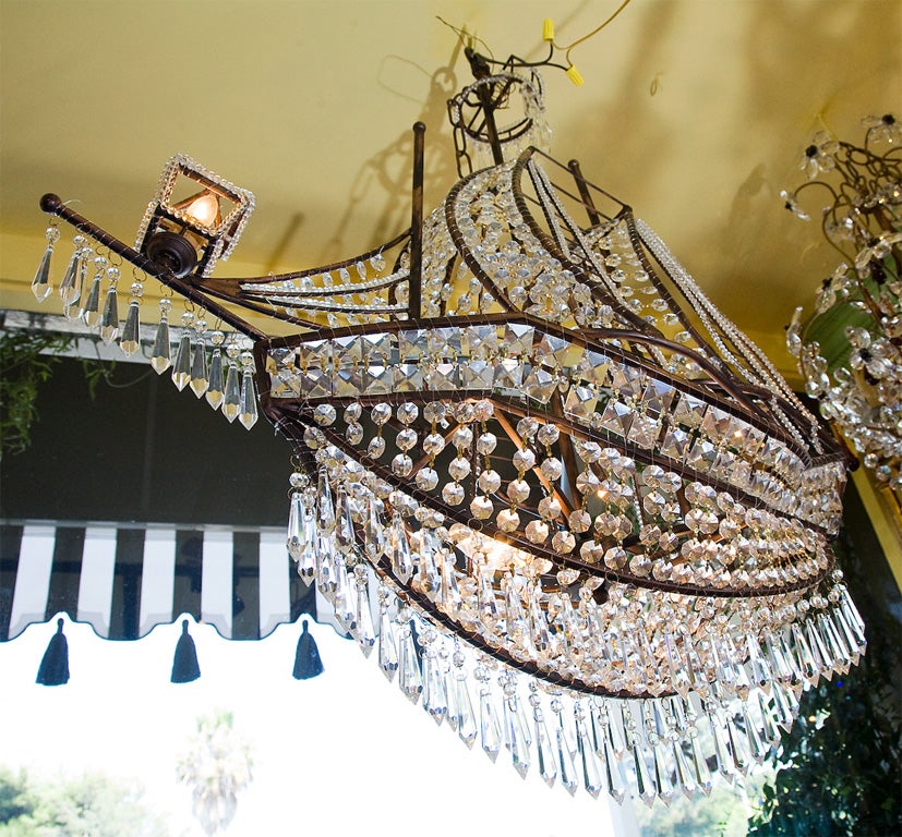 ITALIAN VINATGE SHIP CHANDELIER 5