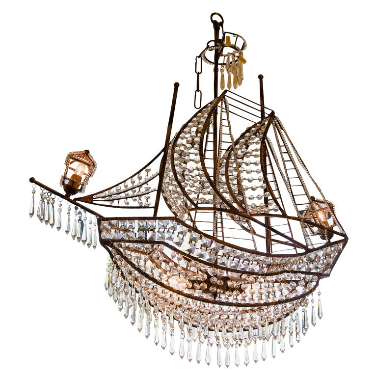ITALIAN VINATGE SHIP CHANDELIER