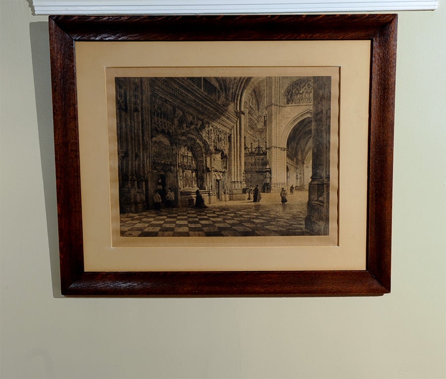 Axel Haig Etching of the Palencia Cathedral