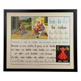 Vintage French School Plate