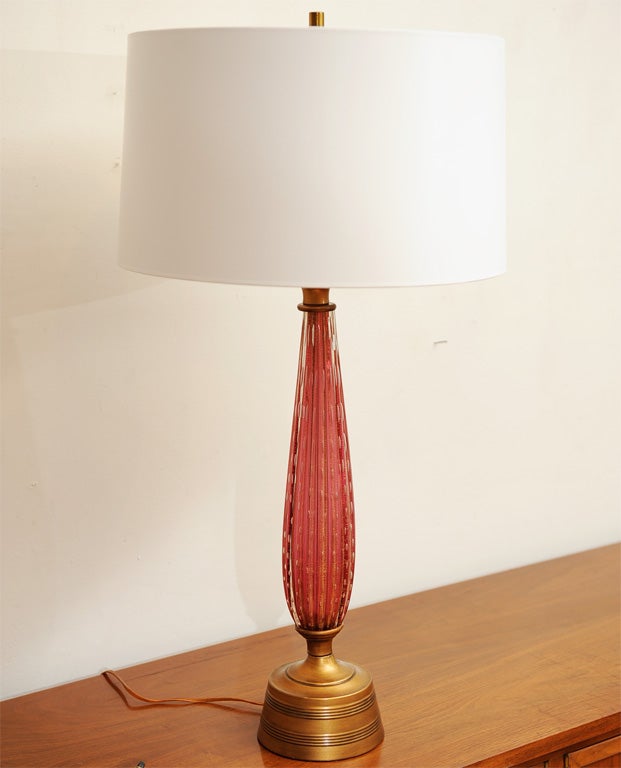 Red Murano Glass Lamp