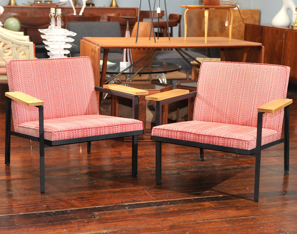 American Pair of George Nelson Armchairs