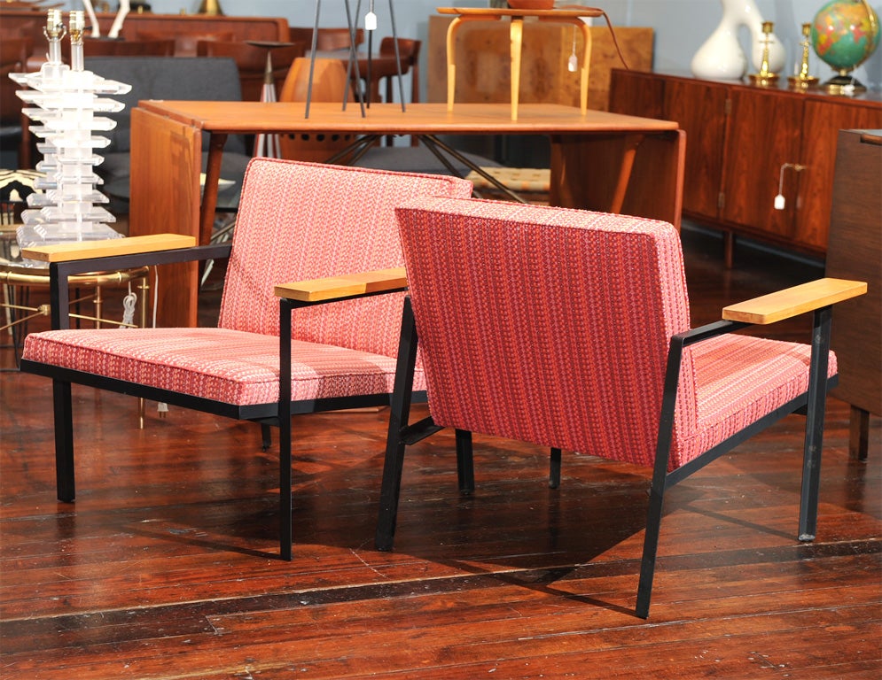 Steel Pair of George Nelson Armchairs