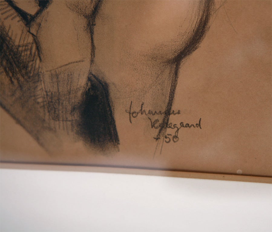 Johannes Hedegaard Drawing In Excellent Condition In Los Angeles, CA