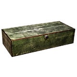 A 21st Century Shagreen Tea Box with Dark Stone Opening Knob