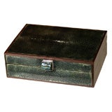 A 21st Century Shagreen Box with Opal Stone Opening Knob