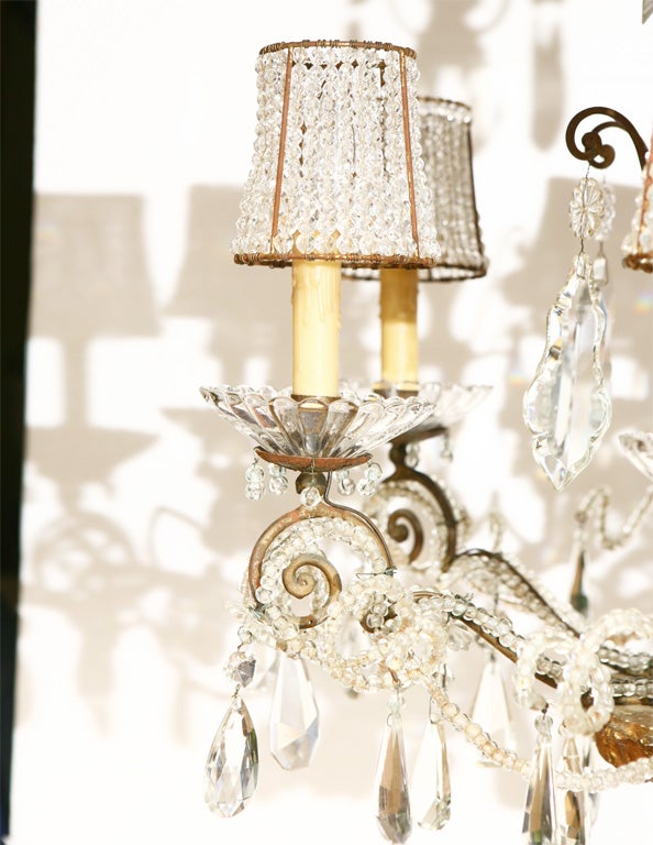 Antique Italian Crystal Chandelier