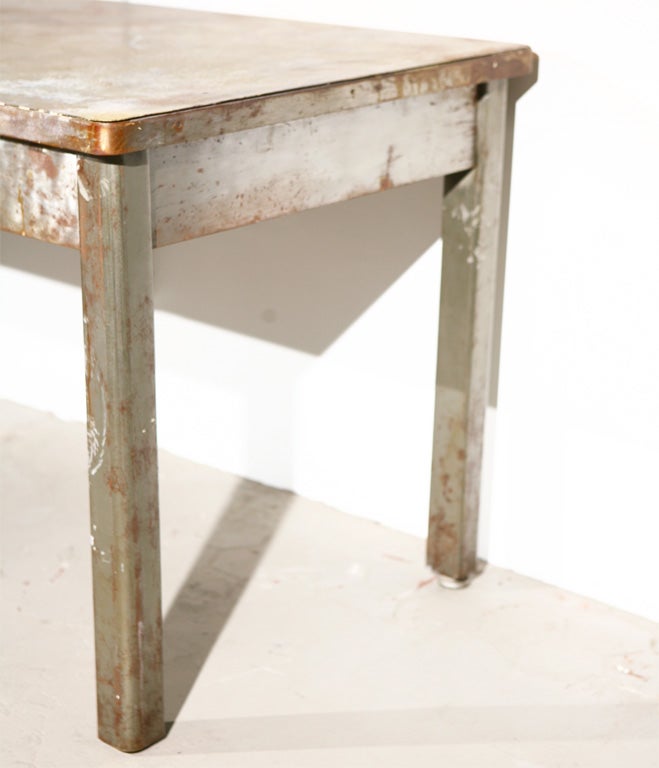 Vintage Industrial Metal Desk/Table