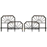 Used Pair of Modernist Chrome Art Deco Twin beds frames