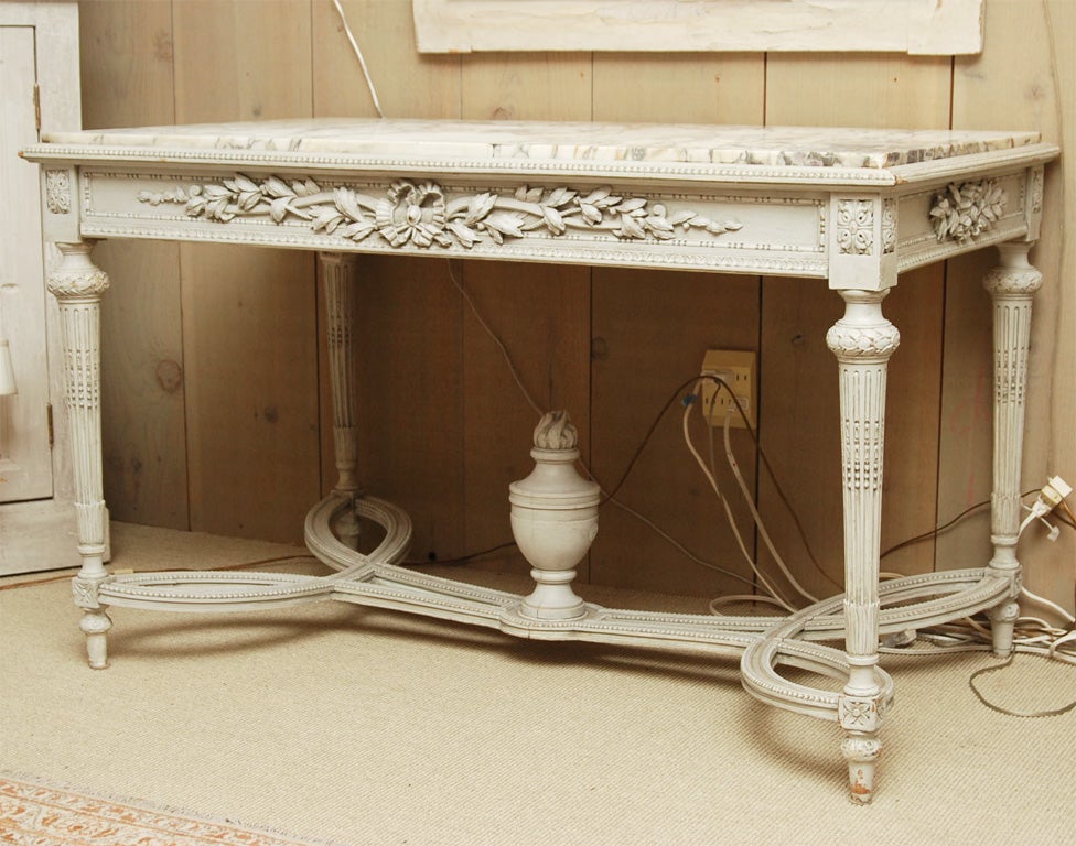19th Century French Marble Top Center Table