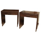 Pair of Custom Designed Ostrich Leg 1-Drawer Nite Stands