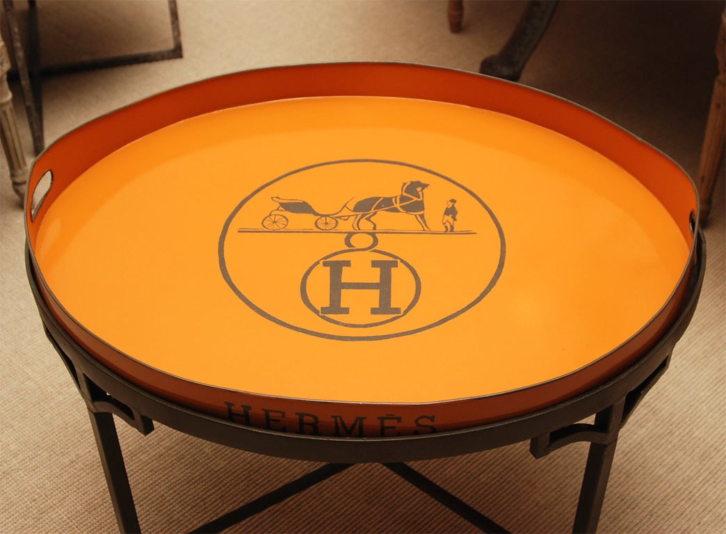 hermes coffee table tray