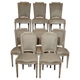 Eight Louis XVI Style Dining Chairs