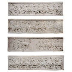 Set of four Plaster Reductions of Classical Greek Friezes