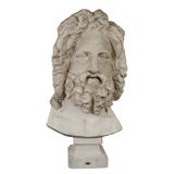 Plaster Relief Bust of Zeus