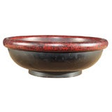 Antique Japanese Negoro Lacquered Wood Bowl