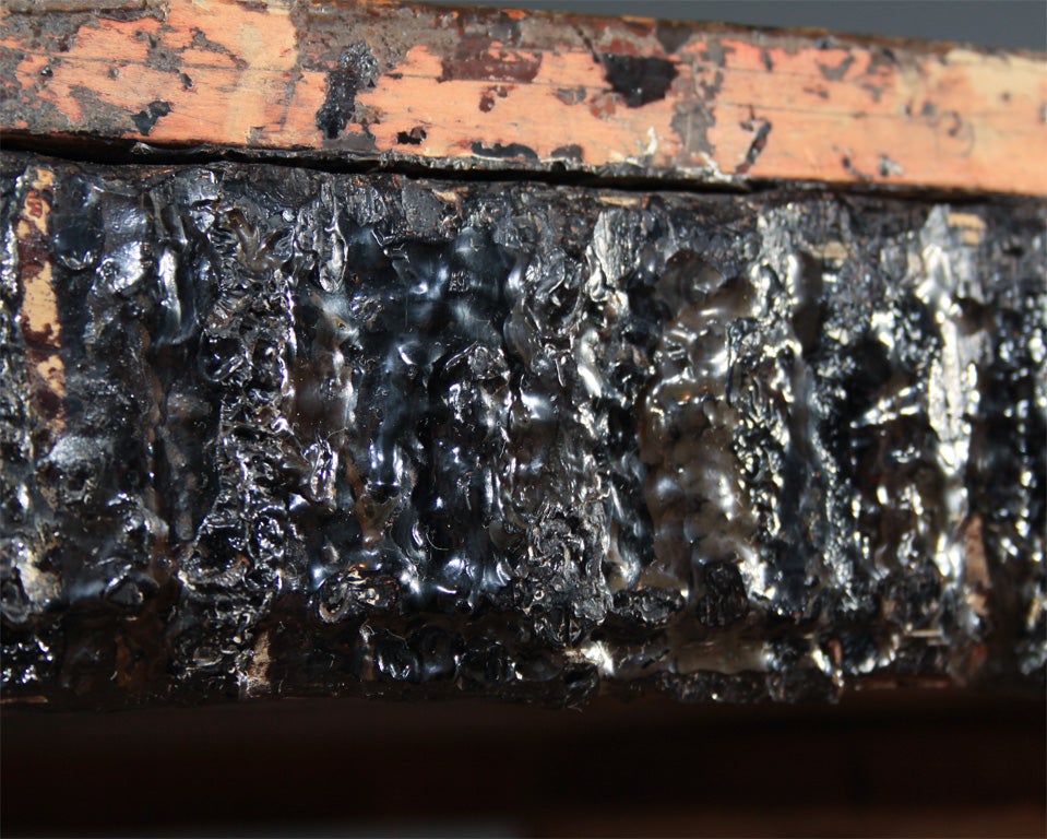 20th Century Japanese Hinoki Wood Lacquer Worker’s Desk